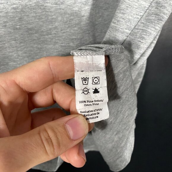 Wings + Horns Classic Pima Cotton Short Sleeve Pocket Tee Gray men's size M - Picture 4 of 5